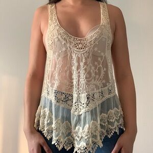 🌞 Lace boho style cream colour  Parisian Collection size SM 🌞